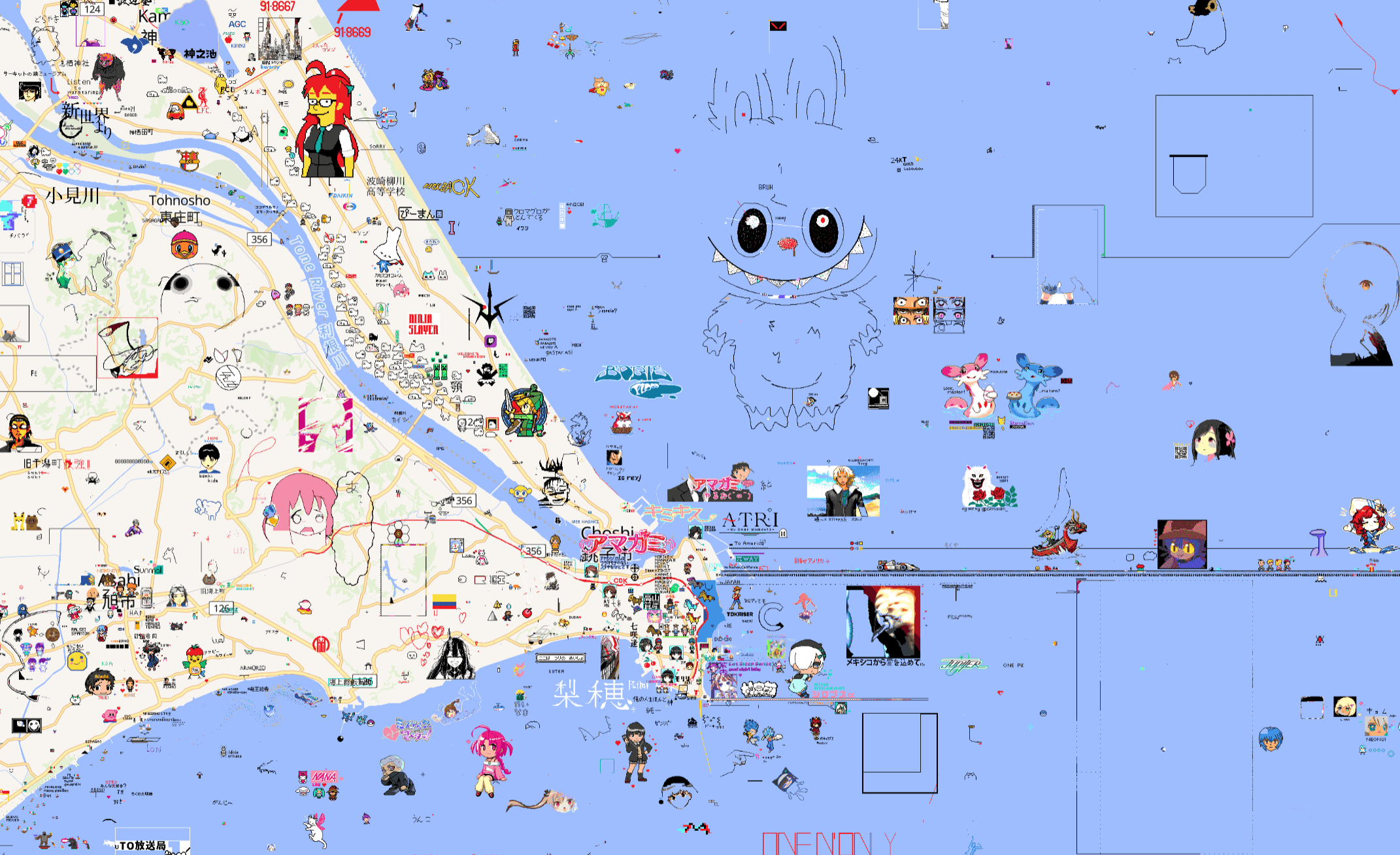 Wplace.live collaborative pixel art platform showing server status and connection architecture